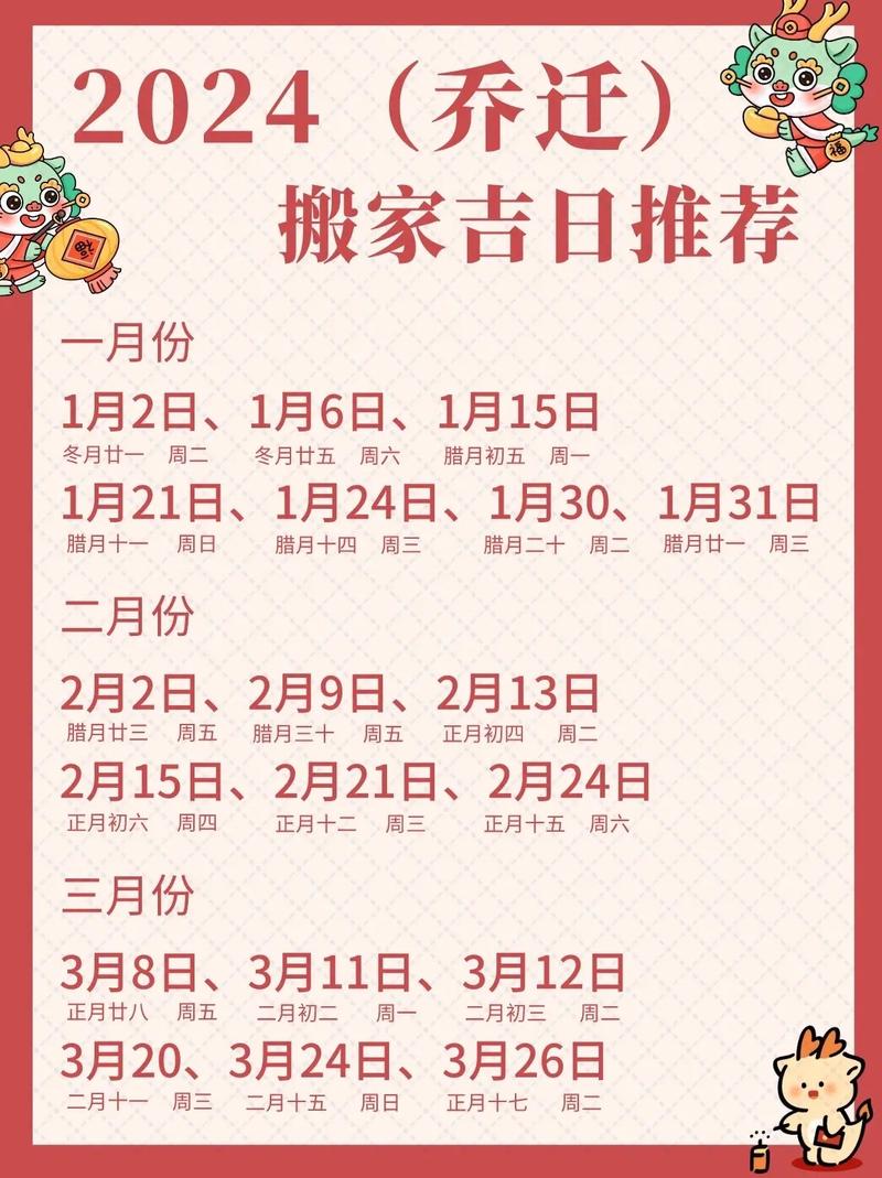搬家具黄道吉日 黄历书2024装修