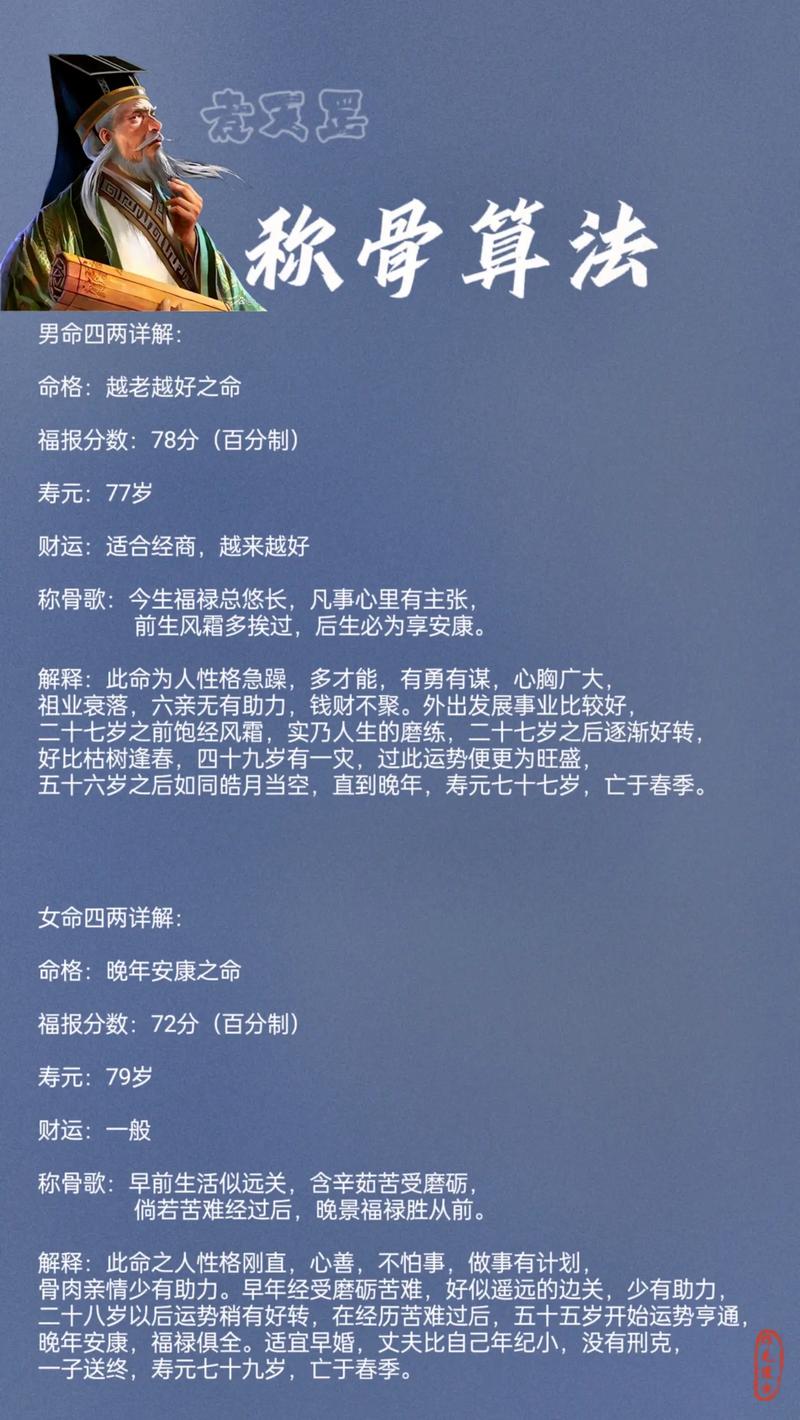 称骨算命4两九好吗(称骨算命4两九钱)